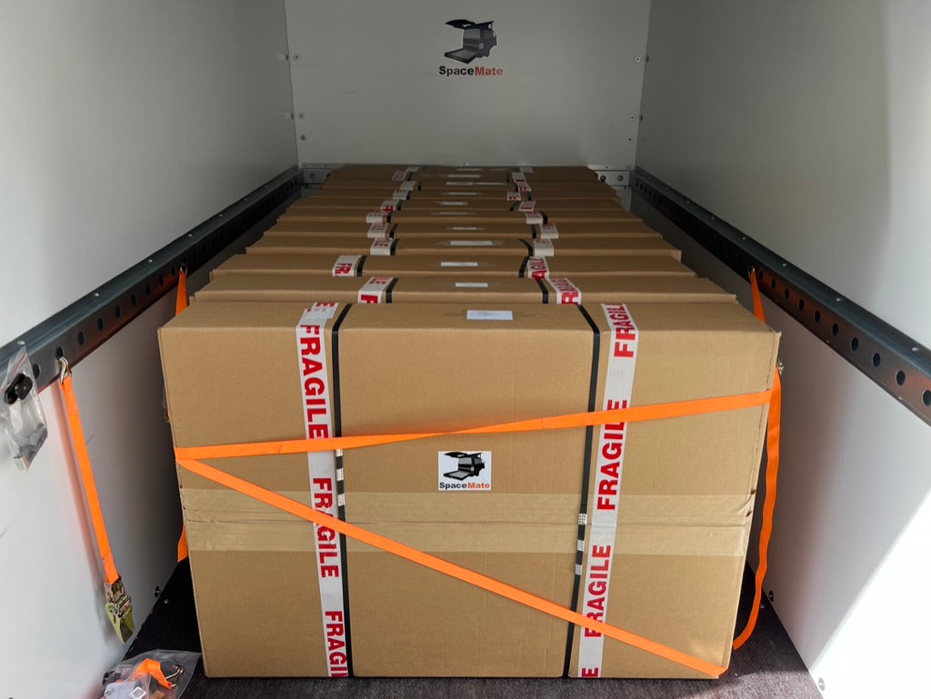 A pallet VW California Beach and Ocean SpaceMates exported to excited new owners in Japan, Germany and some here in the UK